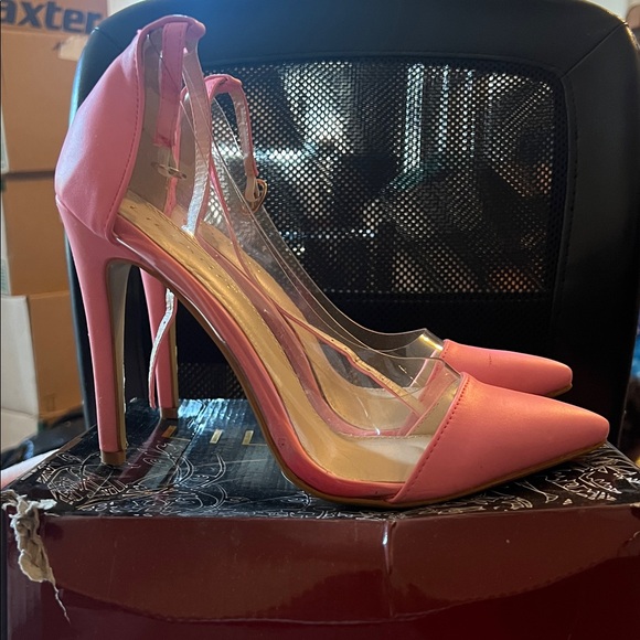 Liliana Pink Clear Heels - Picture 2 of 5